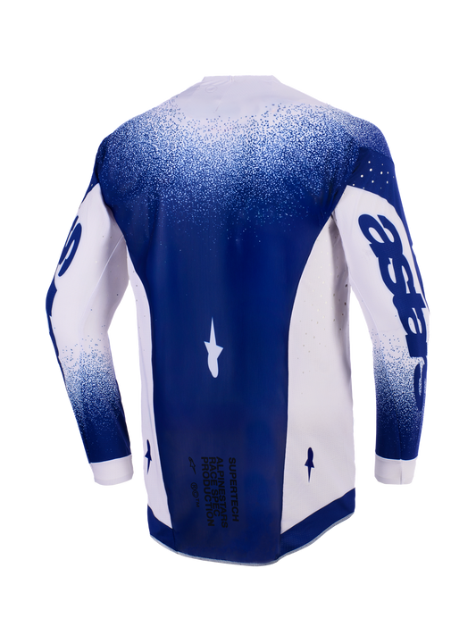 Alpinestars Supertech Scenz Grijs Donker Blauw Crossshirt