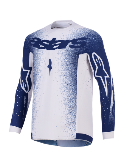 Alpinestars Supertech Scenz Grijs Donker Blauw Crossshirt