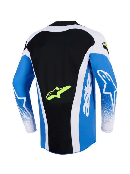 Alpinestars Techstar Knif Blauw Fluor Geel Crossshirt