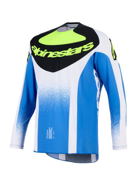 Alpinestars Techstar Knif Blauw Fluor Geel Crossshirt