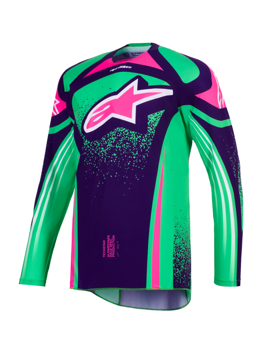 Alpinestars Techstar Nomur Roze Groen Crossshirt