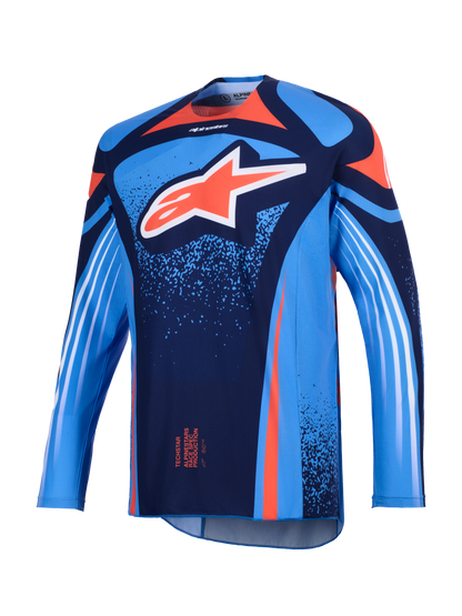 Alpinestars Techstar Nomur Blauw Oranje Crossshirt