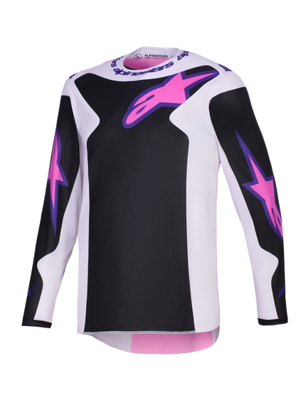 Alpinestars Fluid Grid Zwart Paars Crossshirt
