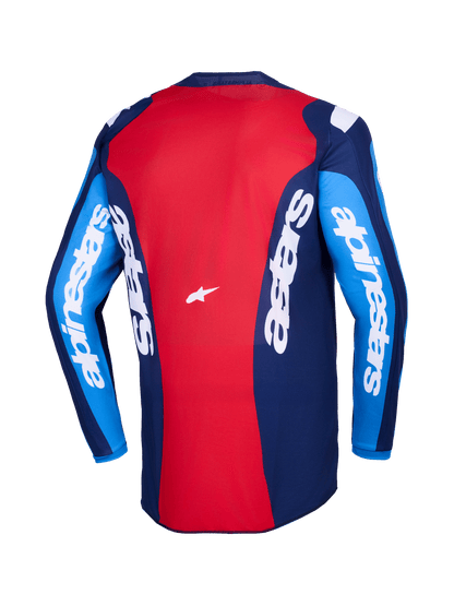 Alpinestars Fluid Grid Blauw Rood Crossshirt