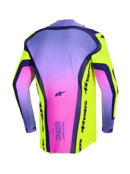 Alpinestars Supertech Vista Geel Paars Crossshirt