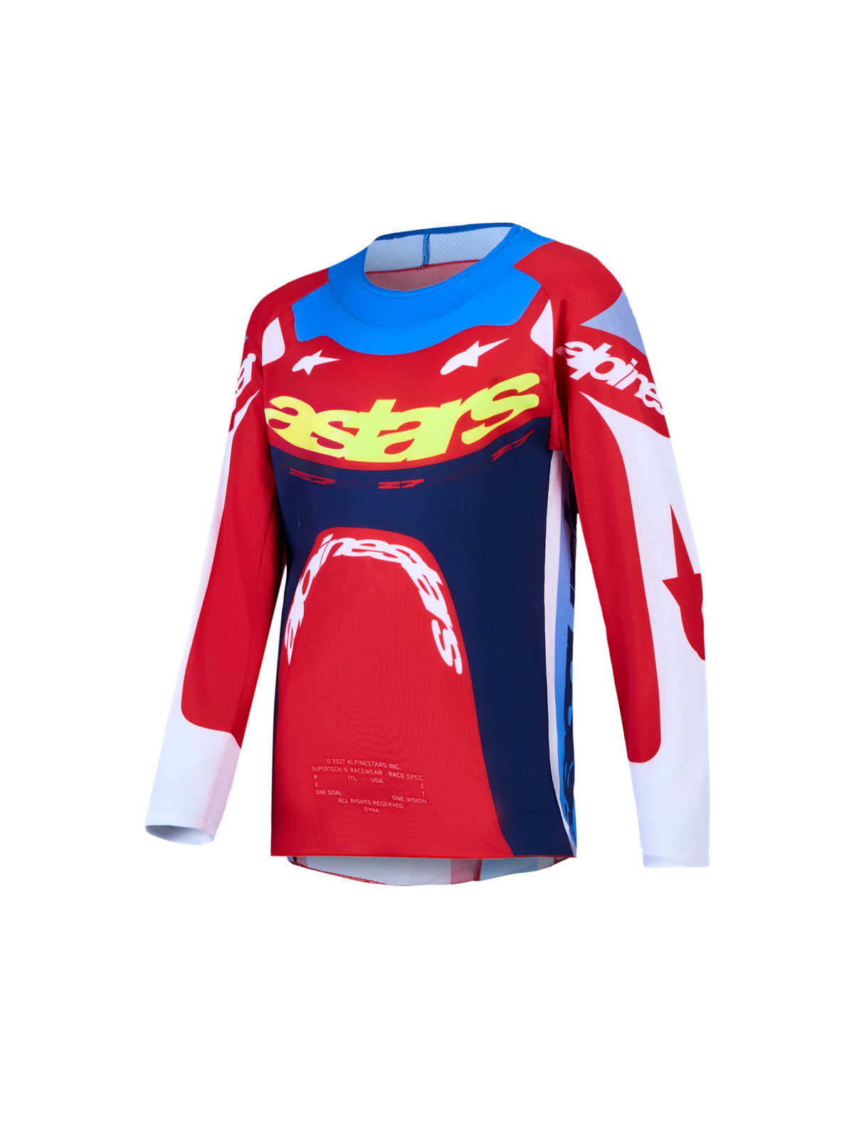 Alpinestars Supertech Dyna Rood Blauw Crossshirt
