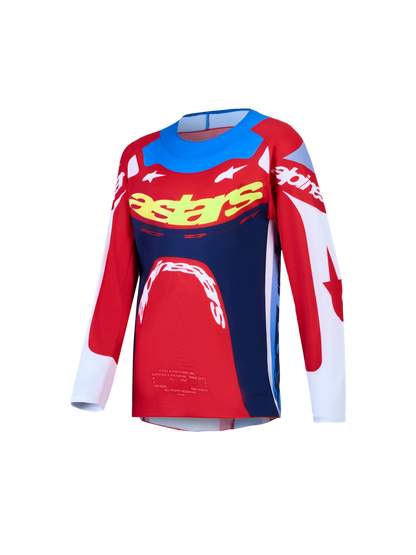 Alpinestars Supertech Dyna Rood Blauw Crossshirt