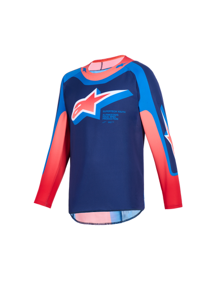 Alpinestars Supertech Vista Donker Blauw Kinder Crossshirt