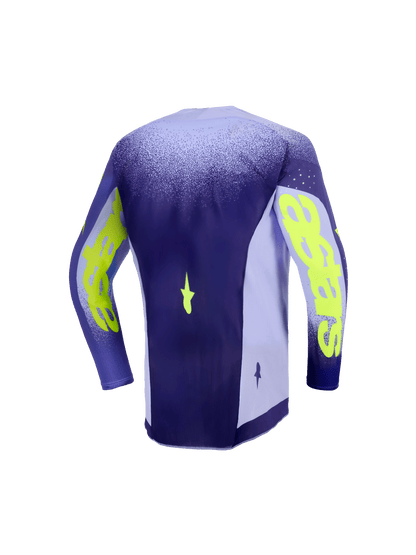 Alpinestars Supertech Scenz Paars Fluor Geel Kinder Crossshirt