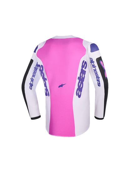 Alpinestars Fluid Grid Zwart Paars Kinder Crossshirt