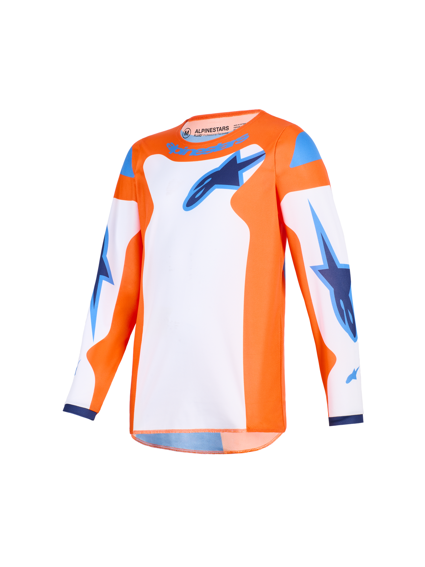 Alpinestars Fluid Grid Oranje Blauw Kinder Crossshirt