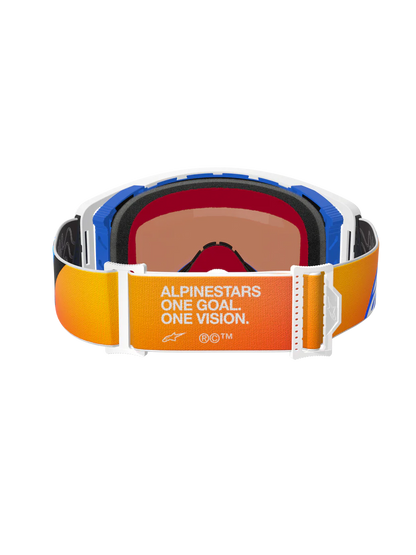 Alpinestars Supertech Corp Crossbril Blauw Oranje