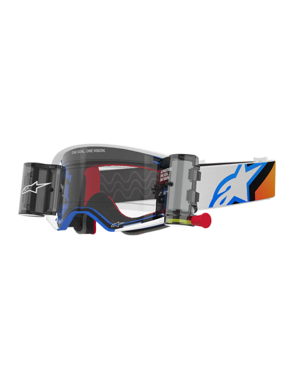Alpinestars Supertech Corp Roll-Off Crossbril Blauw Oranje