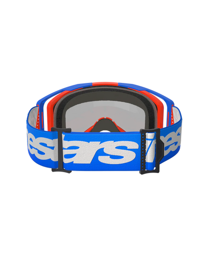 Alpinestars Vision 8 Wordmark Crossbril Blauw Rood