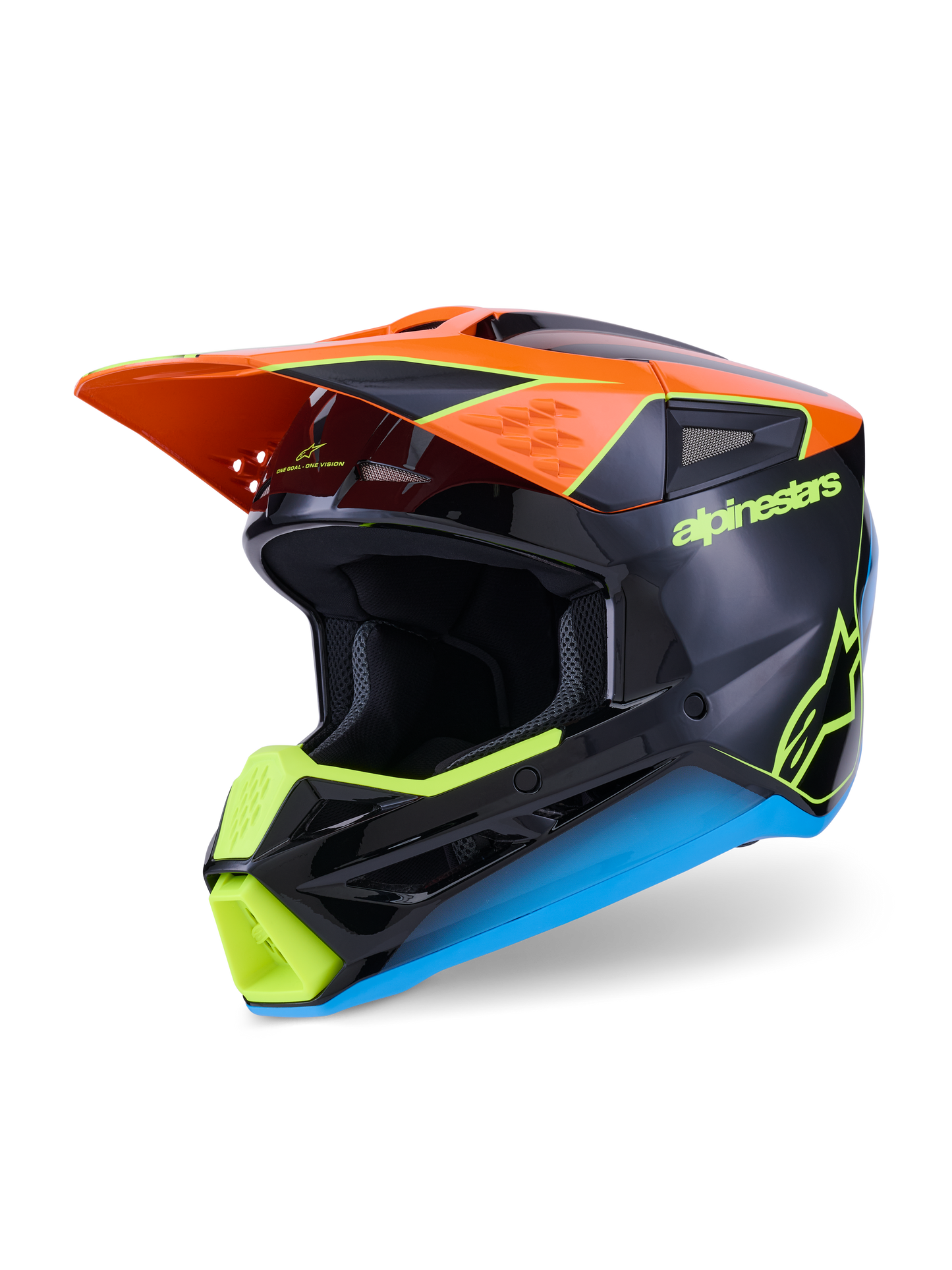 Alpinestars S-M3 Fray Crosshelm Oranje Fluor Geel