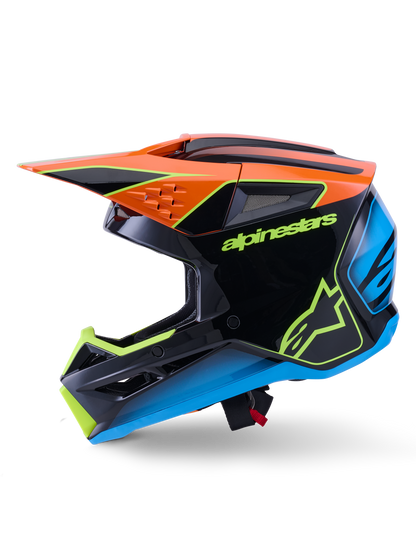 Alpinestars S-M3 Fray Crosshelm Oranje Fluor Geel