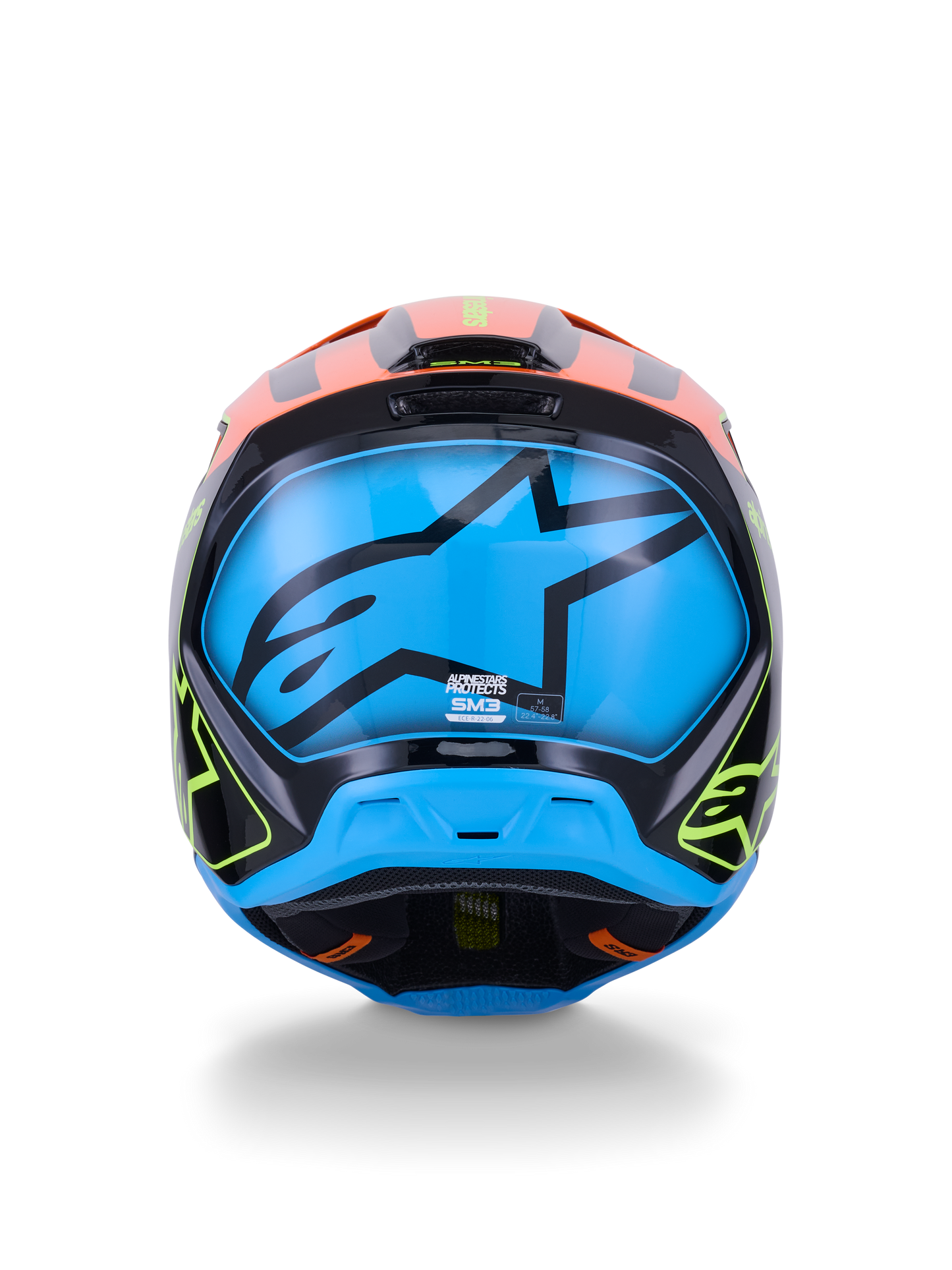 Alpinestars S-M3 Fray Crosshelm Oranje Fluor Geel