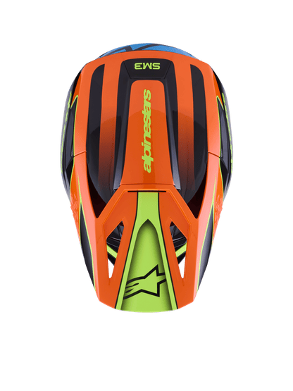 Alpinestars S-M3 Fray Crosshelm Oranje Fluor Geel