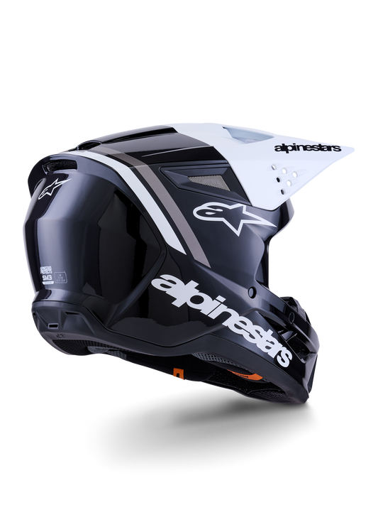 Alpinestars S-M3 Radium Crosshelm Zwart Wit