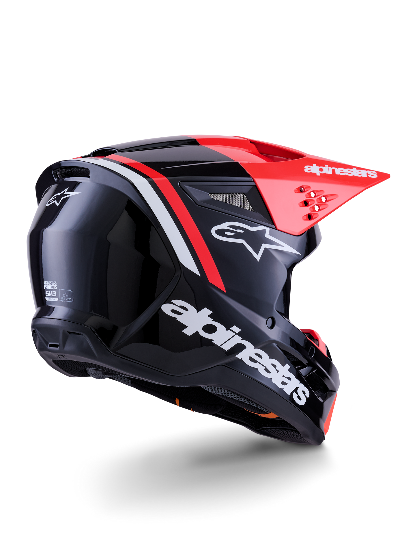 Alpinestars S-M3 Radium Crosshelm Zwart Rood