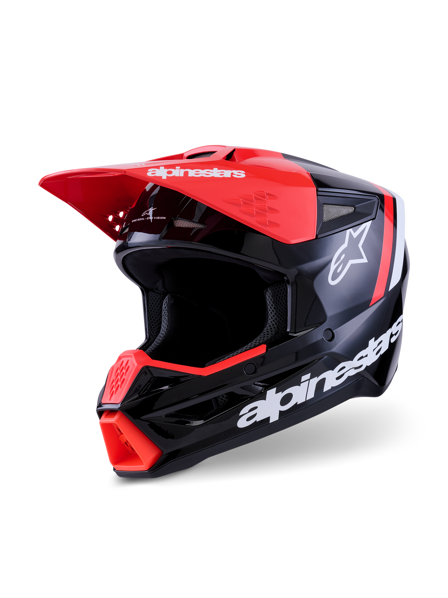 Alpinestars S-M3 Radium Crosshelm Zwart Rood