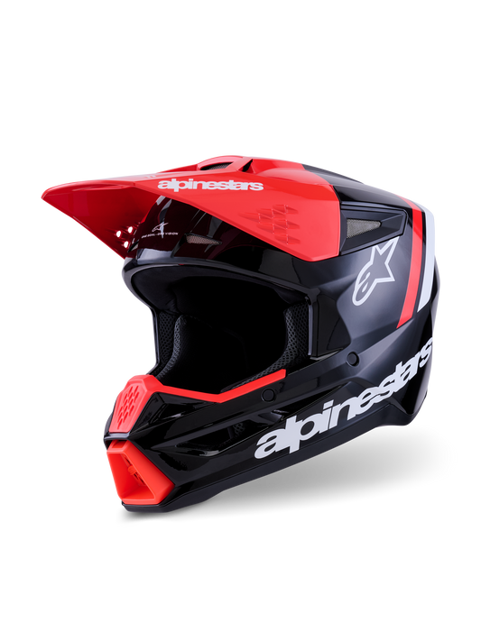 Alpinestars S-M3 Radium Crosshelm Zwart Rood