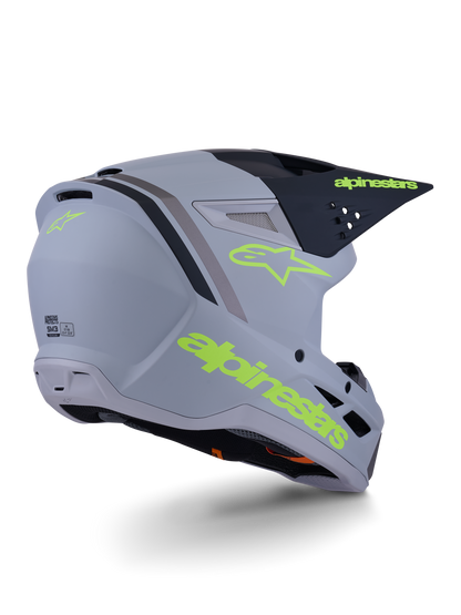 Alpinestars S-M3 Radium Crosshelm Grijs Fluor Geel
