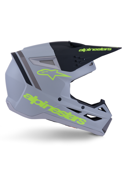 Alpinestars S-M3 Radium Crosshelm Grijs Fluor Geel