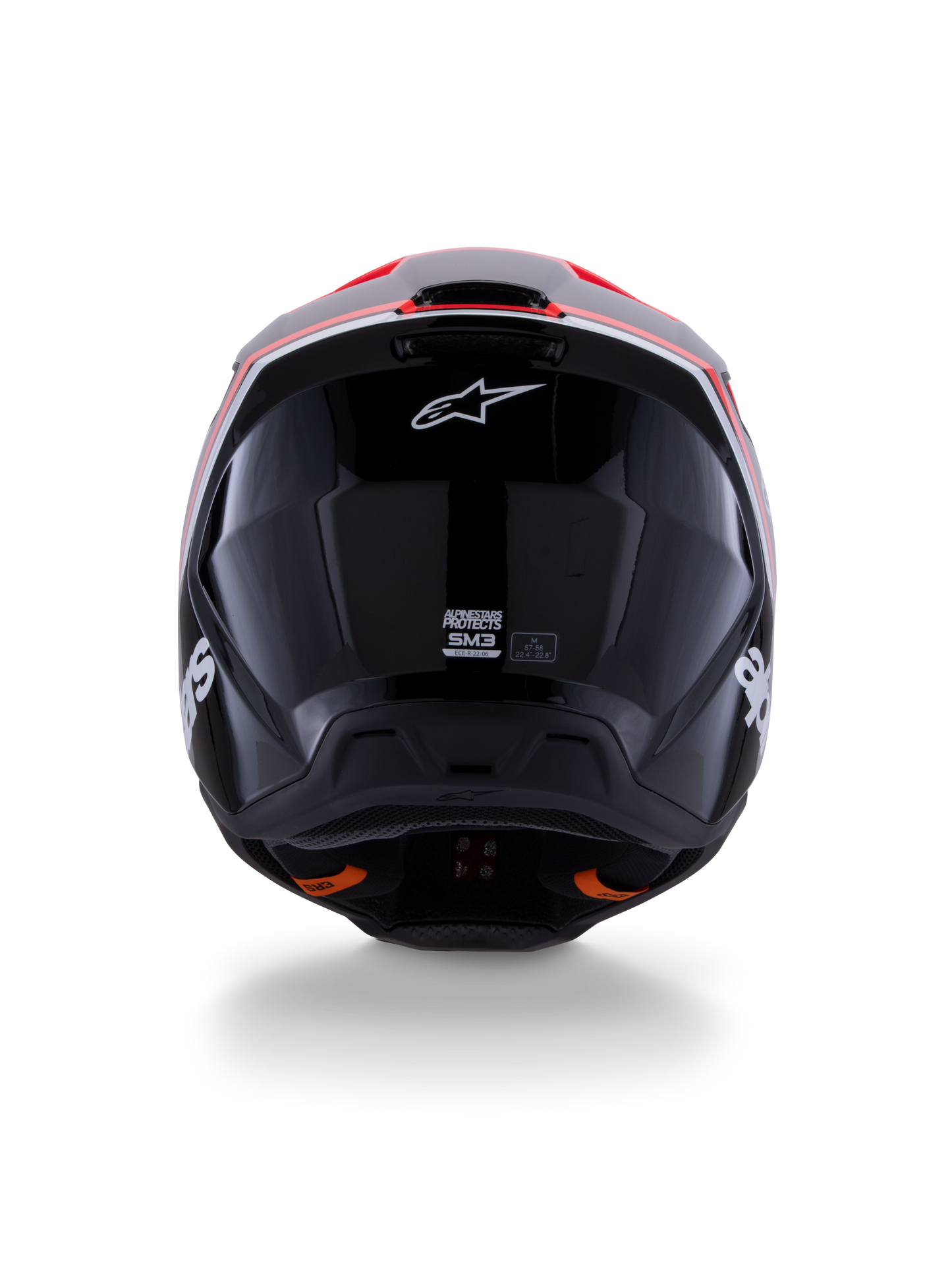 Alpinestars S-M3 Radium Crosshelm Zwart Rood