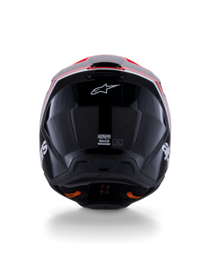 Alpinestars S-M3 Radium Crosshelm Zwart Rood