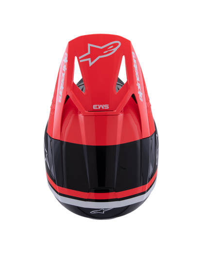 Alpinestars S-M3 Radium Crosshelm Zwart Rood
