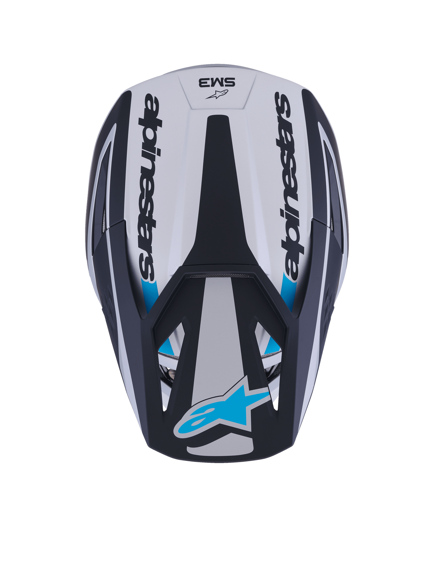 Alpinestars S-M3 Heat Crosshelm Zilver Blauw