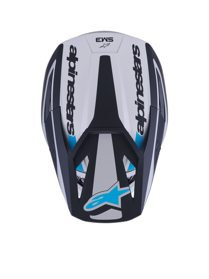 Alpinestars S-M3 Heat Crosshelm Zilver Blauw