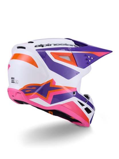 Alpinestars S-M3 Heat Crosshelm Paars Roze