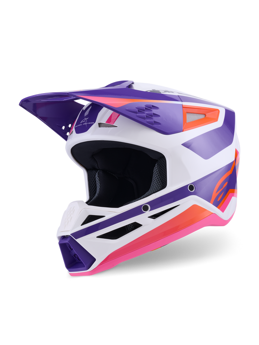Alpinestars S-M3 Heat Crosshelm Paars Roze