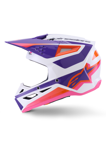Alpinestars S-M3 Heat Crosshelm Paars Roze