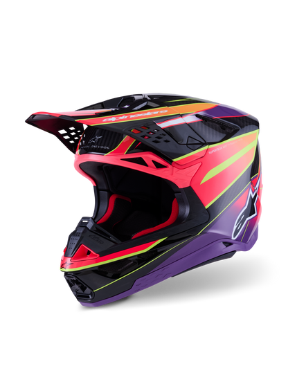 Alpinestars S-M10 Era Crosshelm Roze Fluor Geel