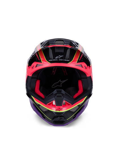 Alpinestars S-M10 Era Crosshelm Roze Fluor Geel