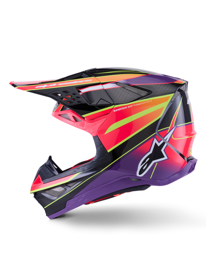 Alpinestars S-M10 Era Crosshelm Roze Fluor Geel