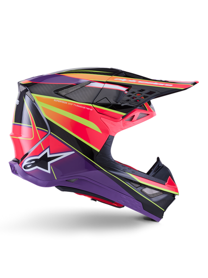 Alpinestars S-M10 Era Crosshelm Roze Fluor Geel