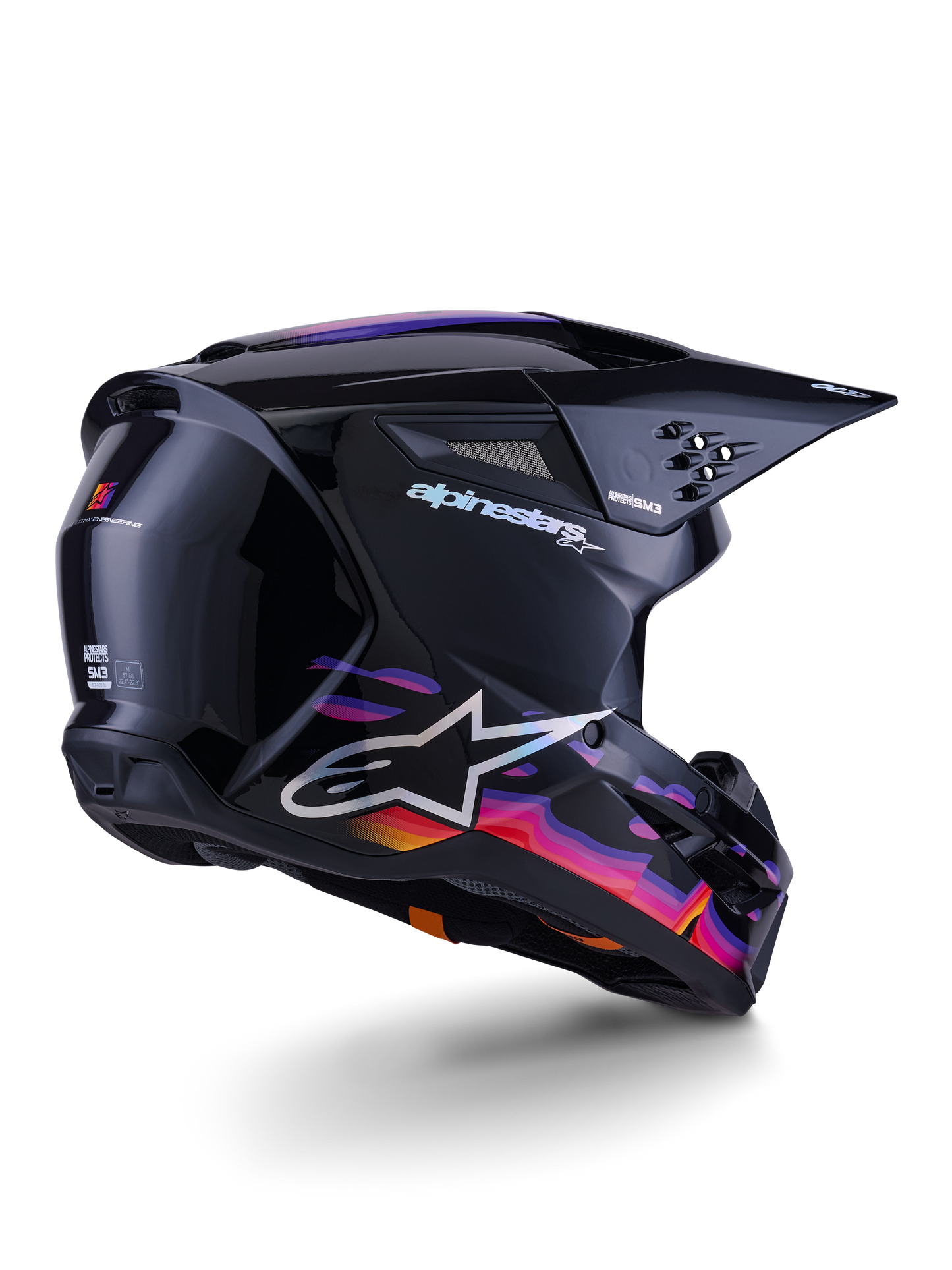 Alpinestars S-M3 Force Crosshelm Zwart