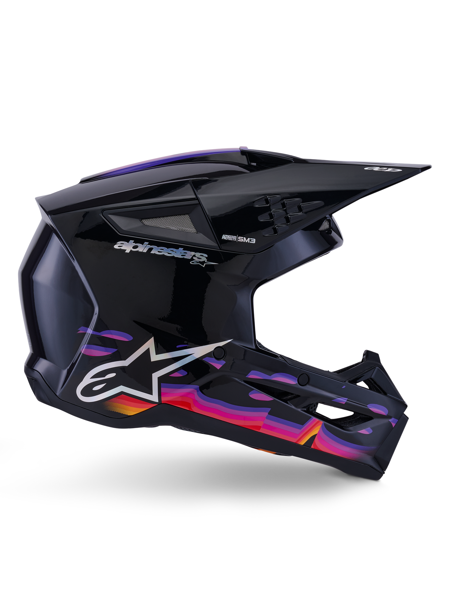 Alpinestars S-M3 Force Crosshelm Zwart