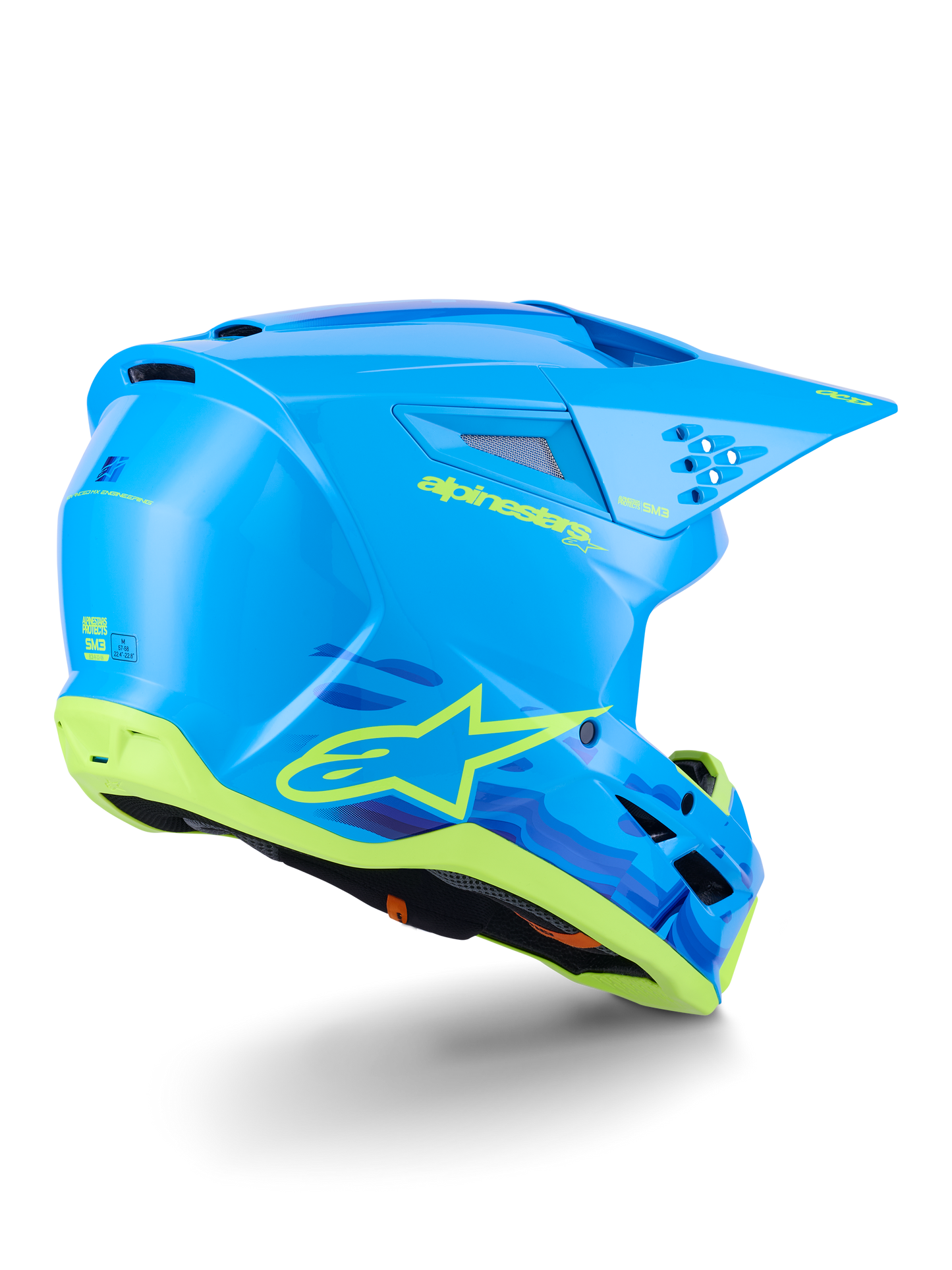 Alpinestars S-M3 Force Crosshelm Cyaan