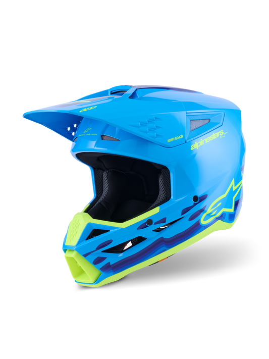 Alpinestars S-M3 Force Crosshelm Cyaan