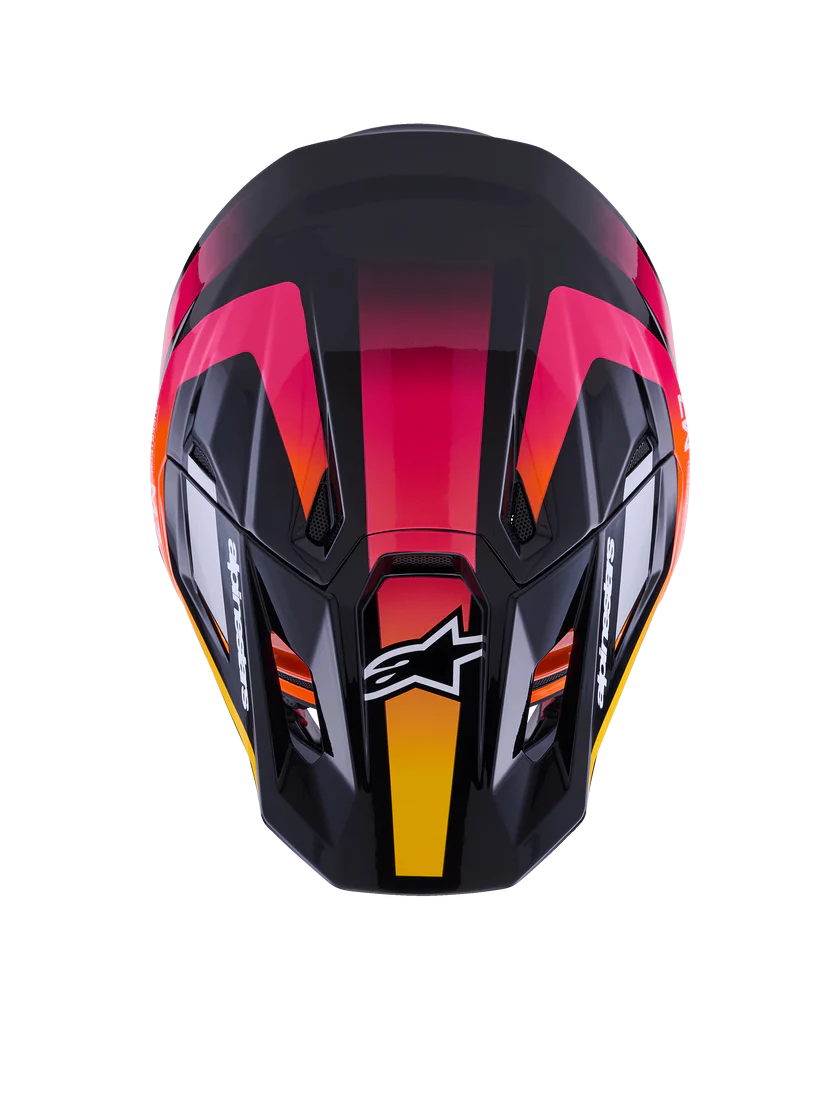 Alpinestars S-M7 Rise Crosshelm Zwart Geel