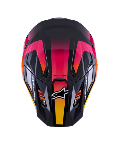 Alpinestars S-M7 Rise Crosshelm Zwart Geel