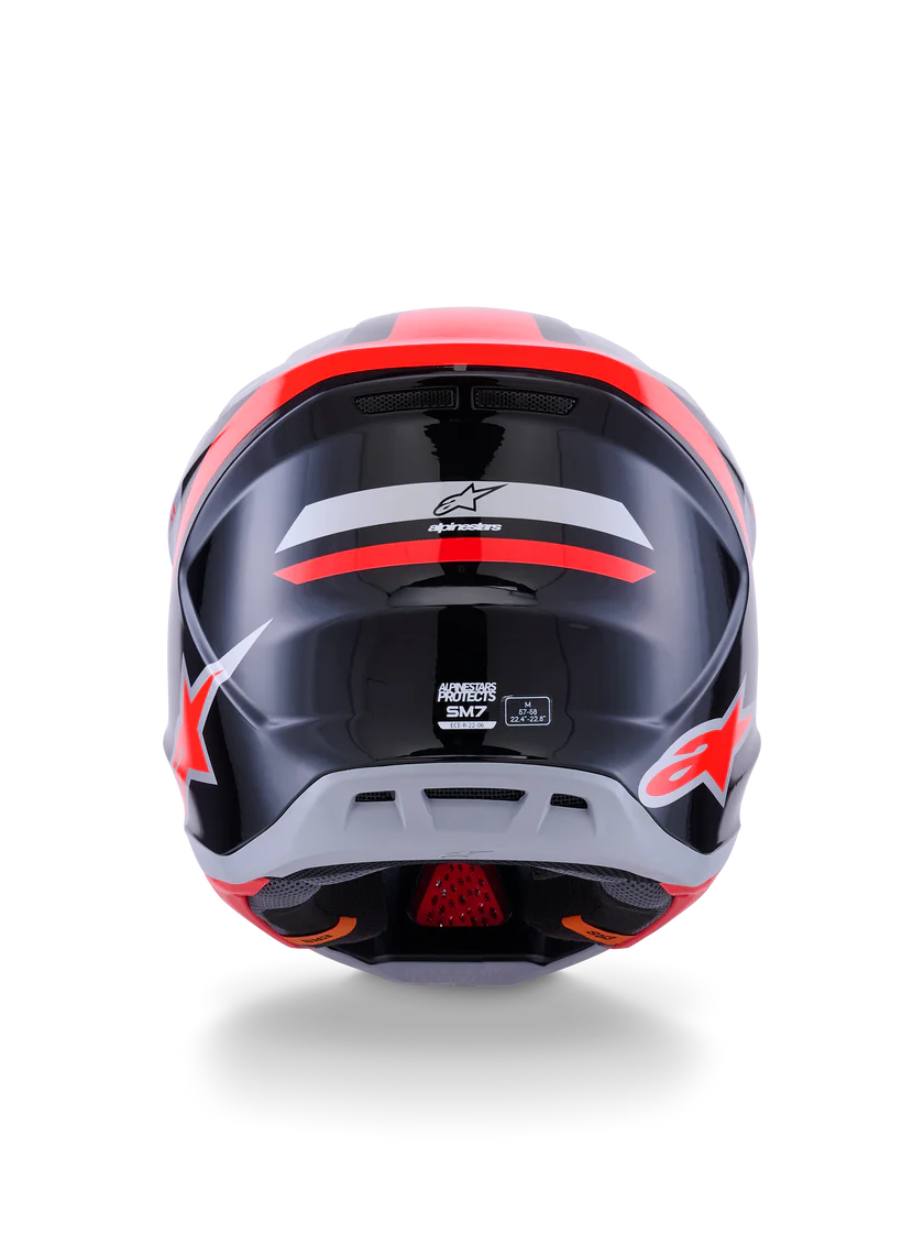 Alpinestars S-M7 Rise Crosshelm Rood Zilver