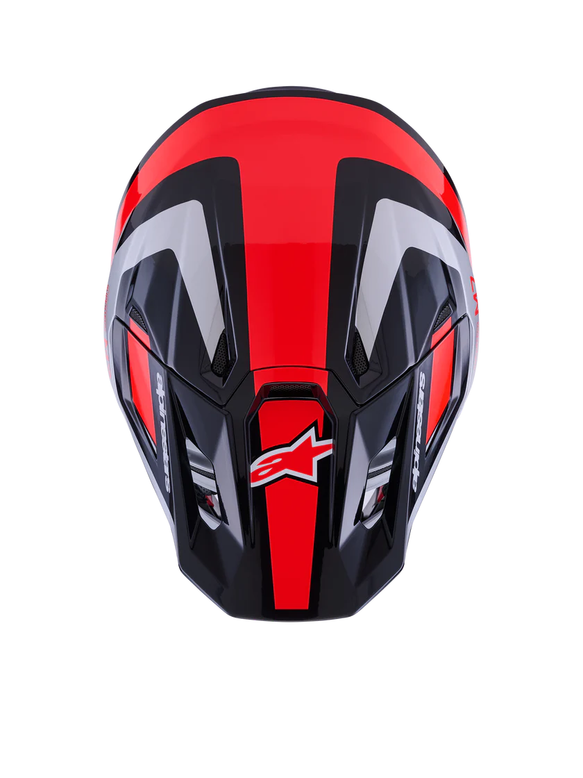 Alpinestars S-M7 Rise Crosshelm Rood Zilver
