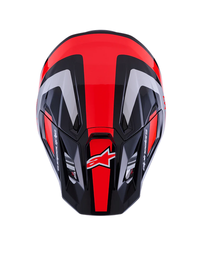 Alpinestars S-M7 Rise Crosshelm Rood Zilver