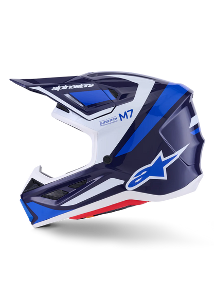 Alpinestars S-M7 Rise Crosshelm Blauw